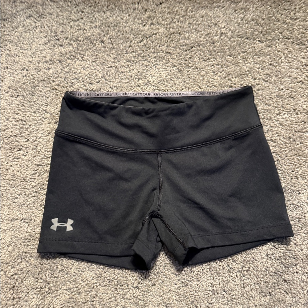 Under Armour Black Athletic Shorts with Compression Fit